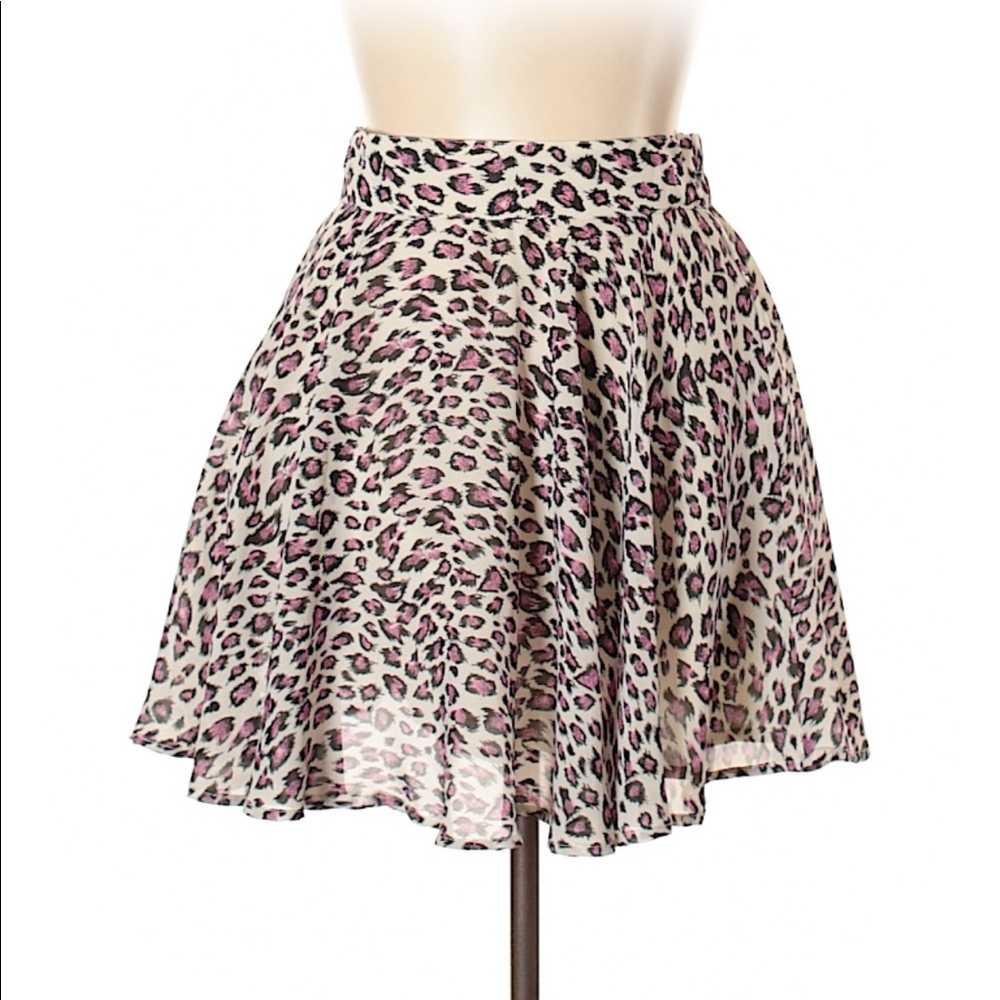 Delia’s Leopard Print Mini Skirt